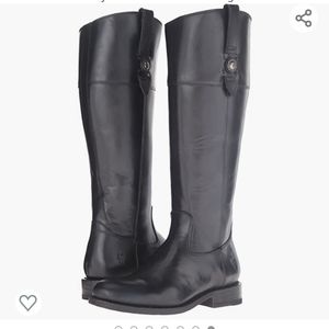Frye Women's Jayden Button Tall Black Leather Boot US 8